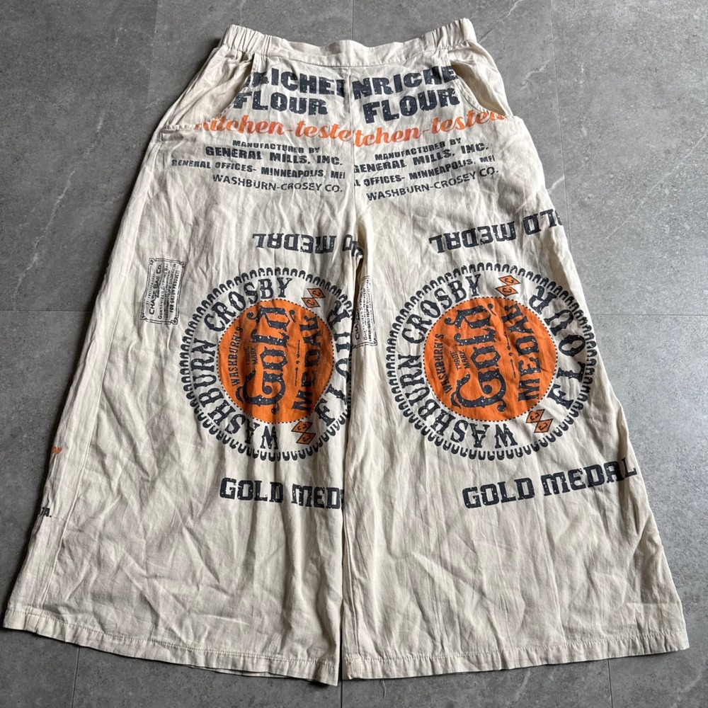 Jaded Gypsy Gold Medal Flour Sack Wide Leg Pants OS